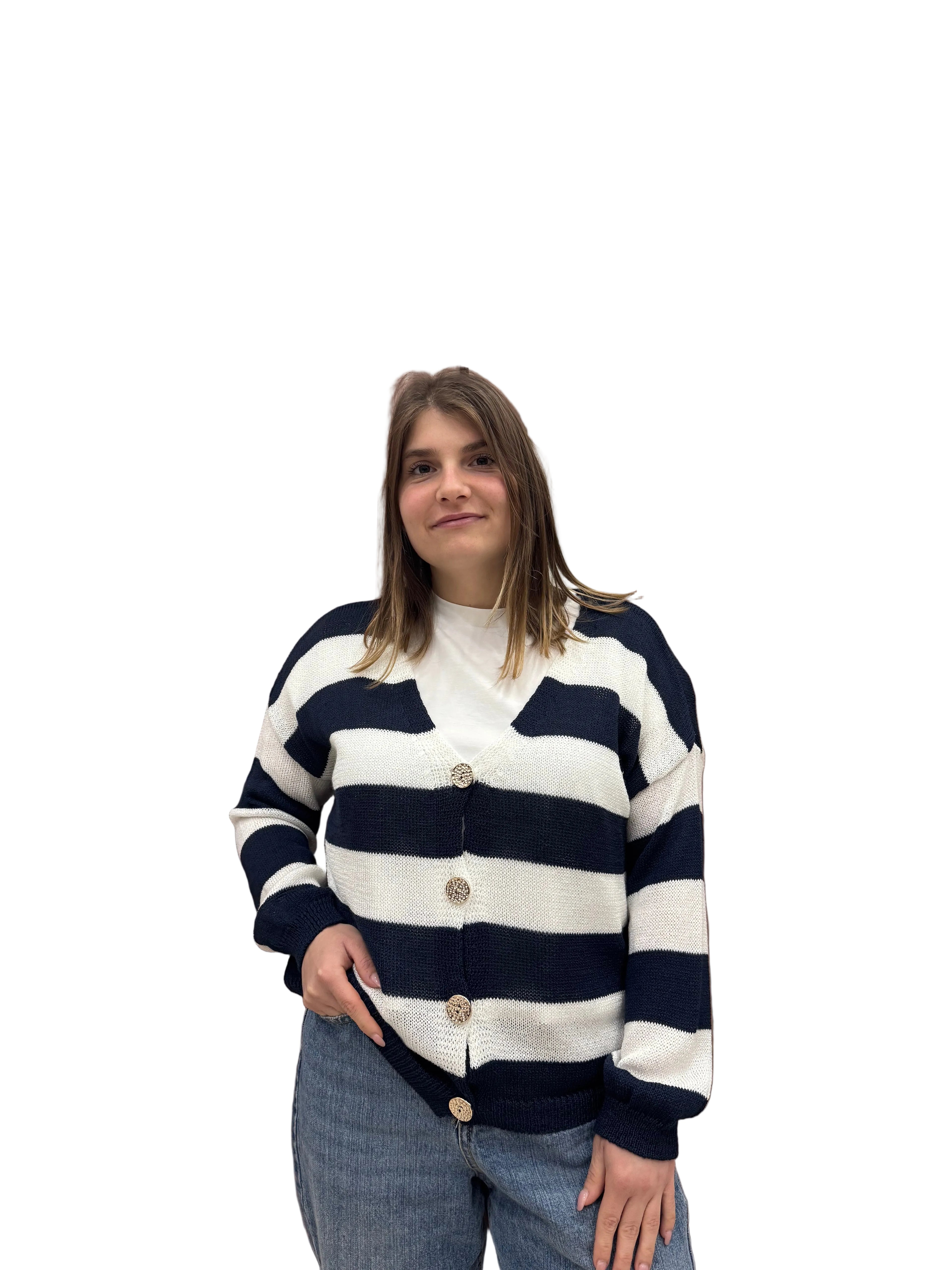 Cardigan a righe marinaro