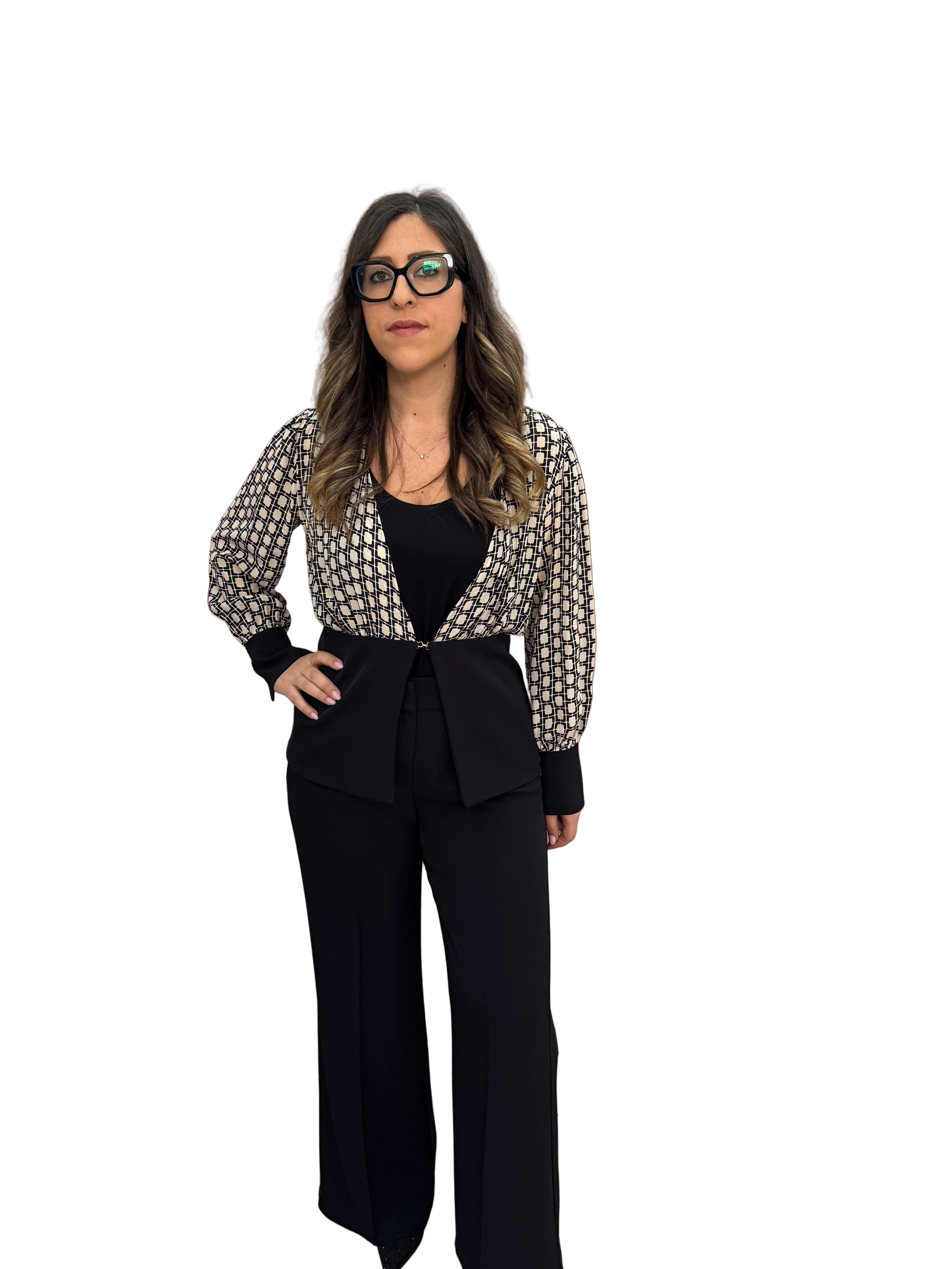 Completo camicia casacca geometrico