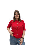 Cardigan rosso 3/4