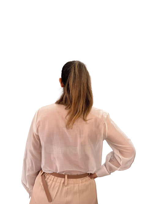 Camicia in mussola di cotone bianca