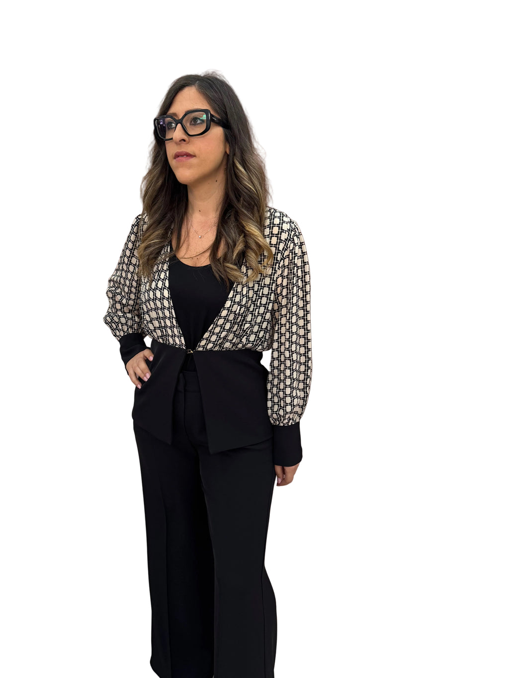 Completo camicia casacca geometrico