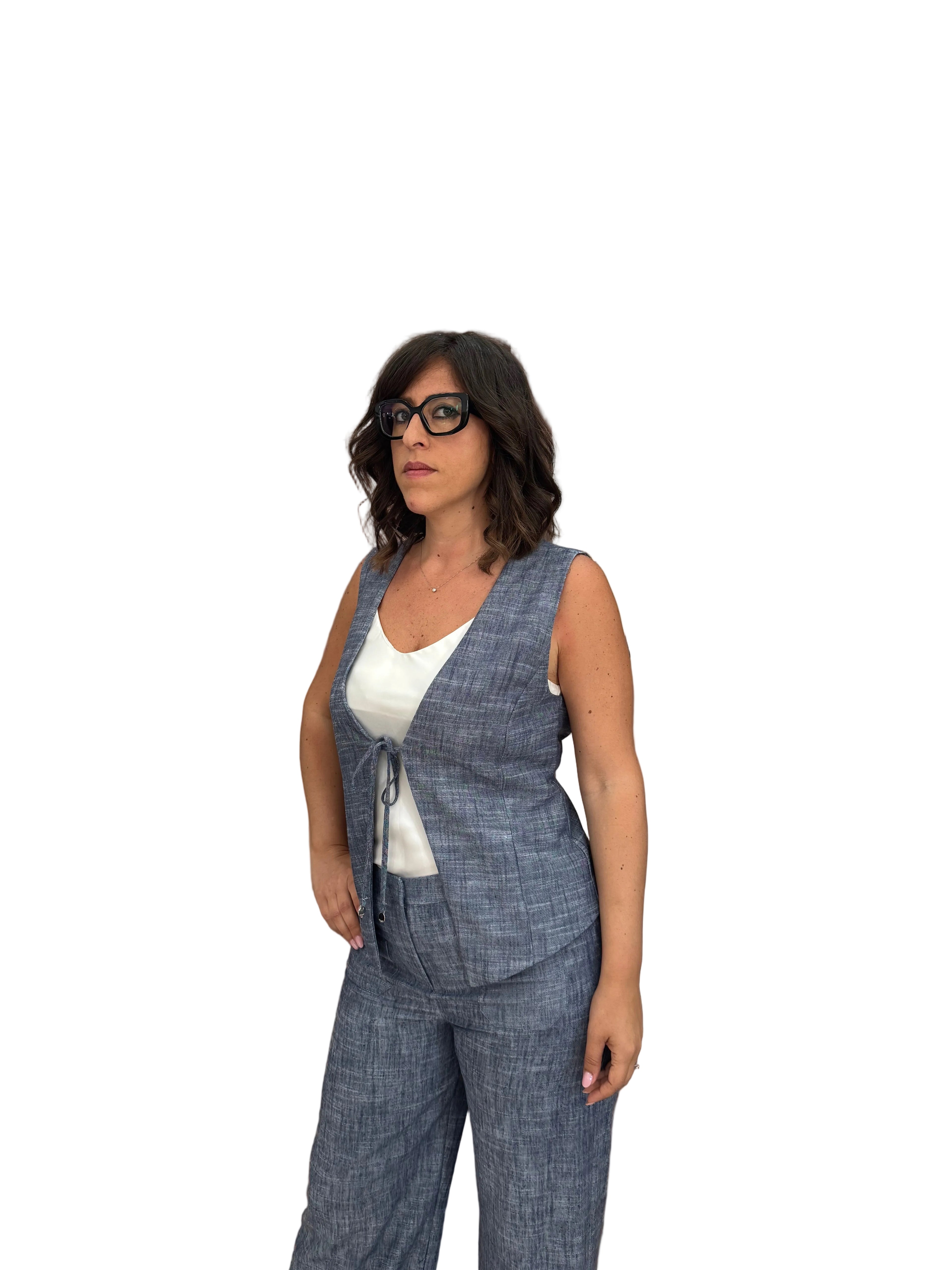 Completo gilet pantalone jeans